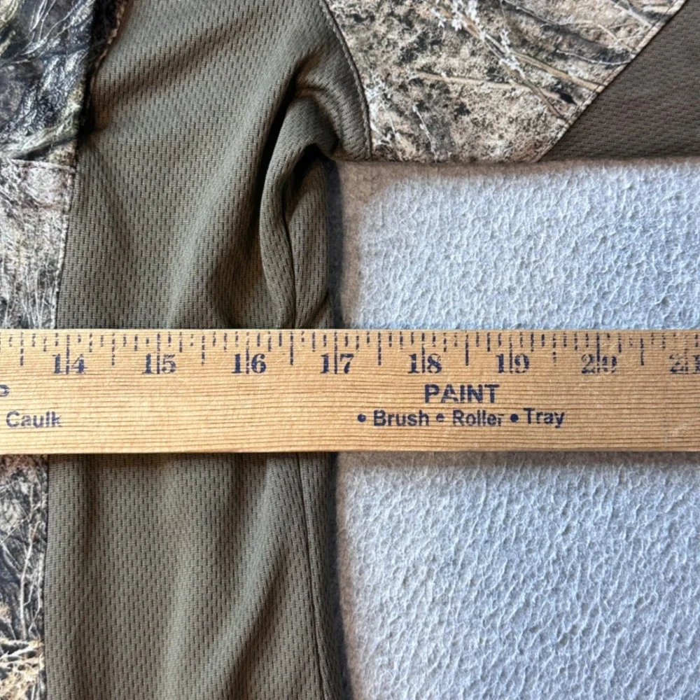Magellan Shirt Womens M Brown Mossy Oak‎ Camo Hunt Gear Mesh Panel Button Down
